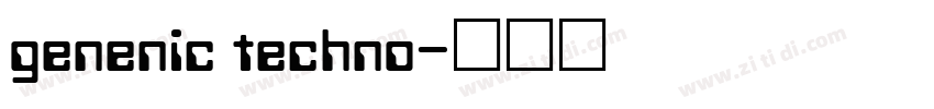 genenic techno字体转换